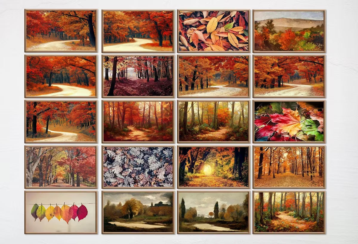 4 Seasons Samsung Frame TV Art – 160 4K Digital Wall Art Set | Autumn, Winter, Spring, Summer Landscape Decor – Frame TV Art Set