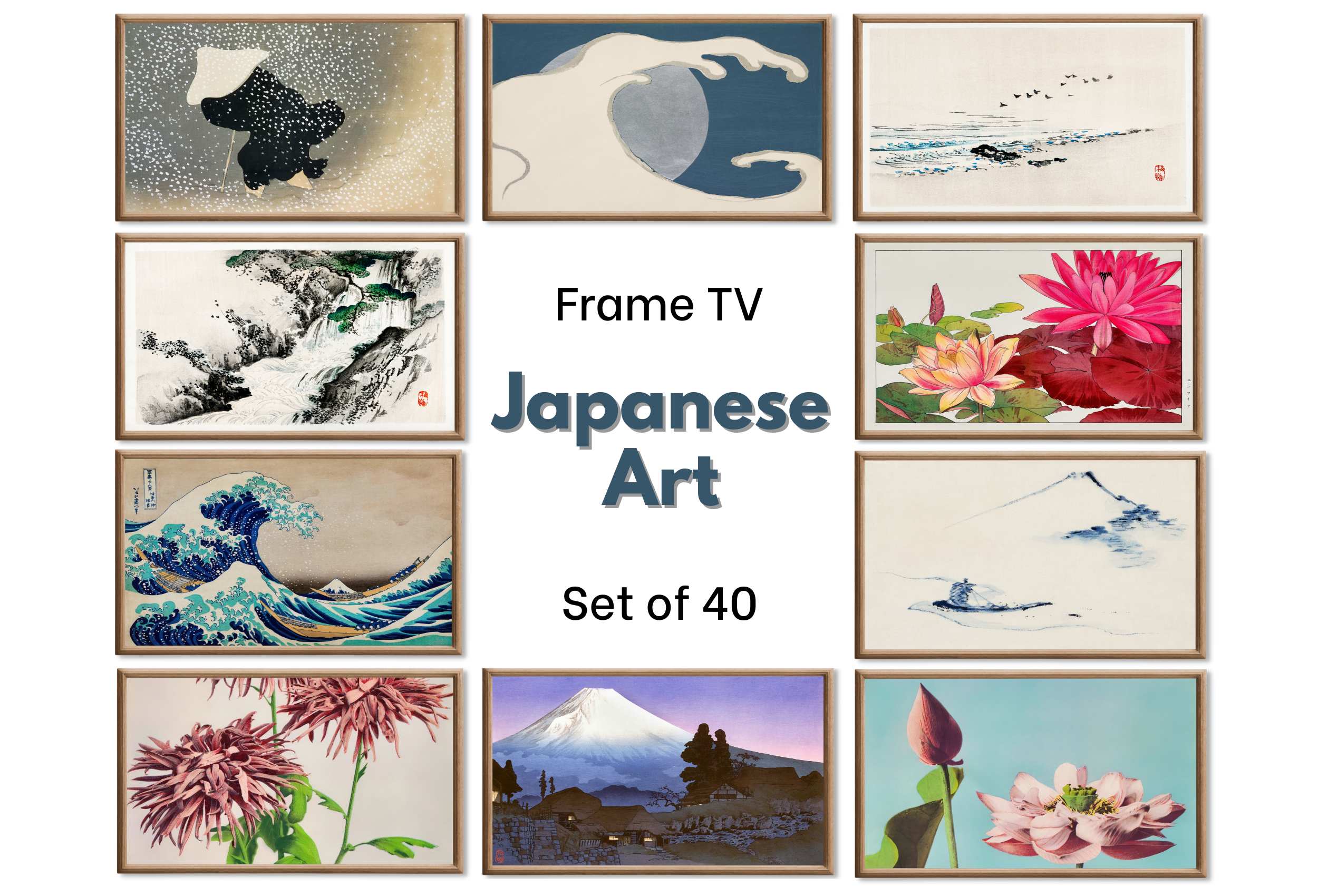 Set of 40 Samsung Frame TV 4K Art. Vintage Japanese Paintings Collection. Antique Japanese Art Set. Instant Download Japanese Frame TV Art – Frame TV Art Set