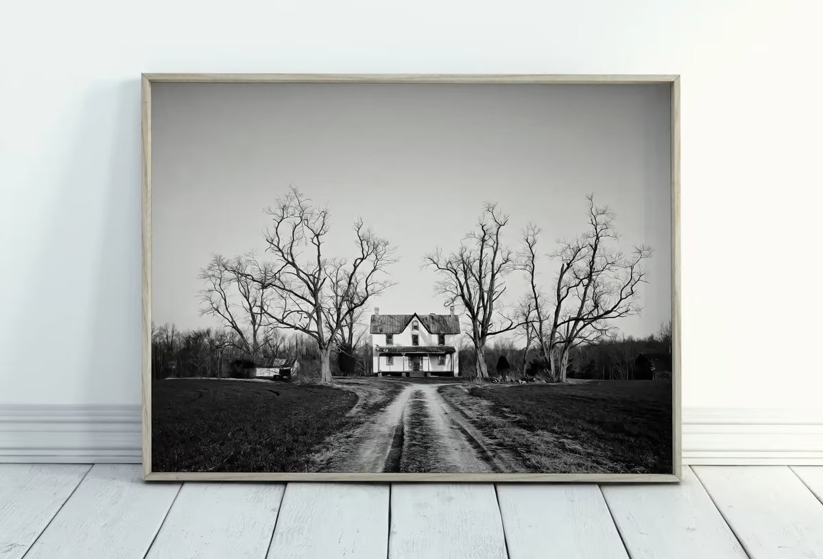 Abandoned Haunted House Halloween Print. Halloween Printable Wall Art. Scary Halloween Painting. Instant Download Art Print. Fall Decor