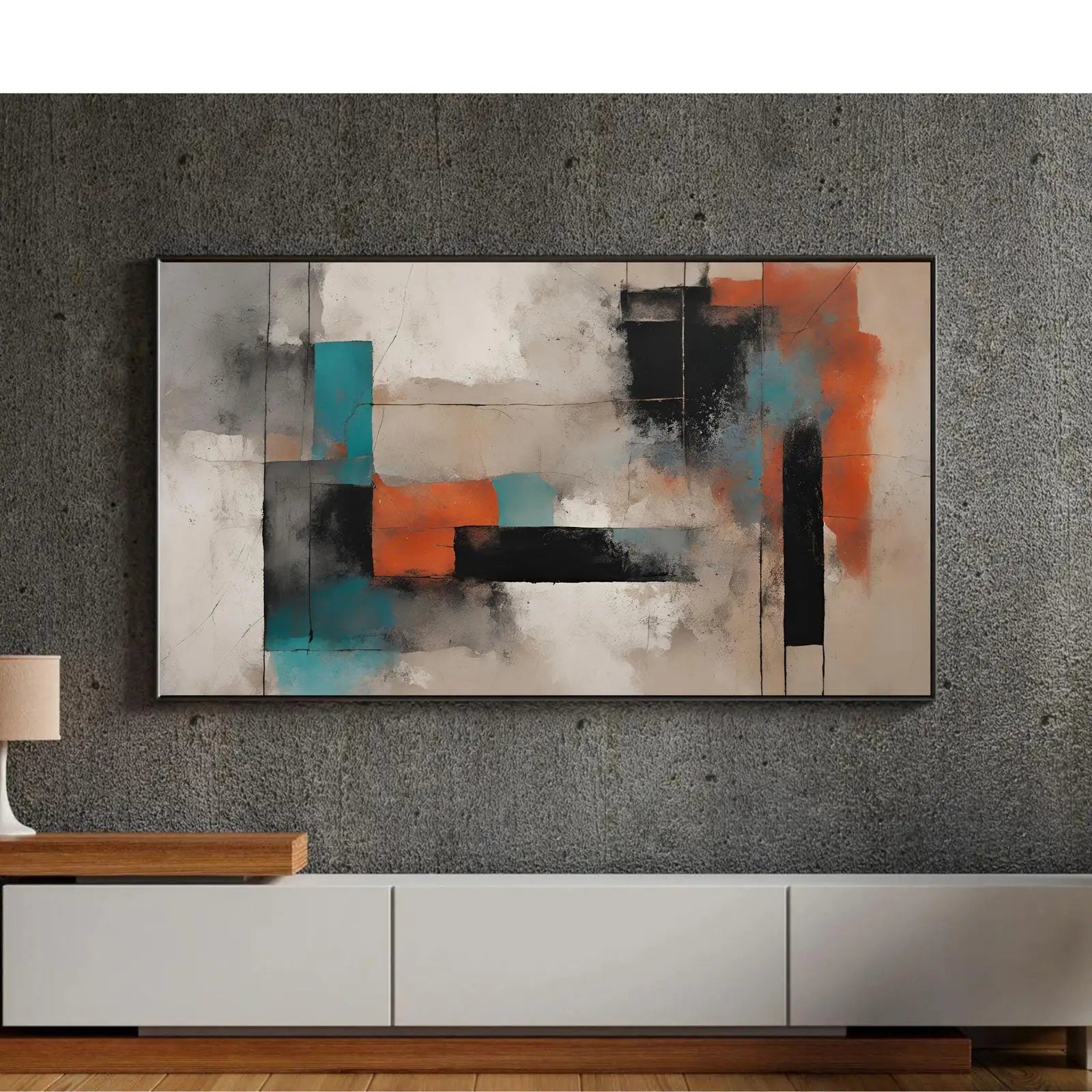 Included artwork preview showing first selection of artworks from Abstract Geometric Art For Frame TV. Minimalist Home Decor For Stylish Living Space. Unique Interior Design For Artistic TV Display.