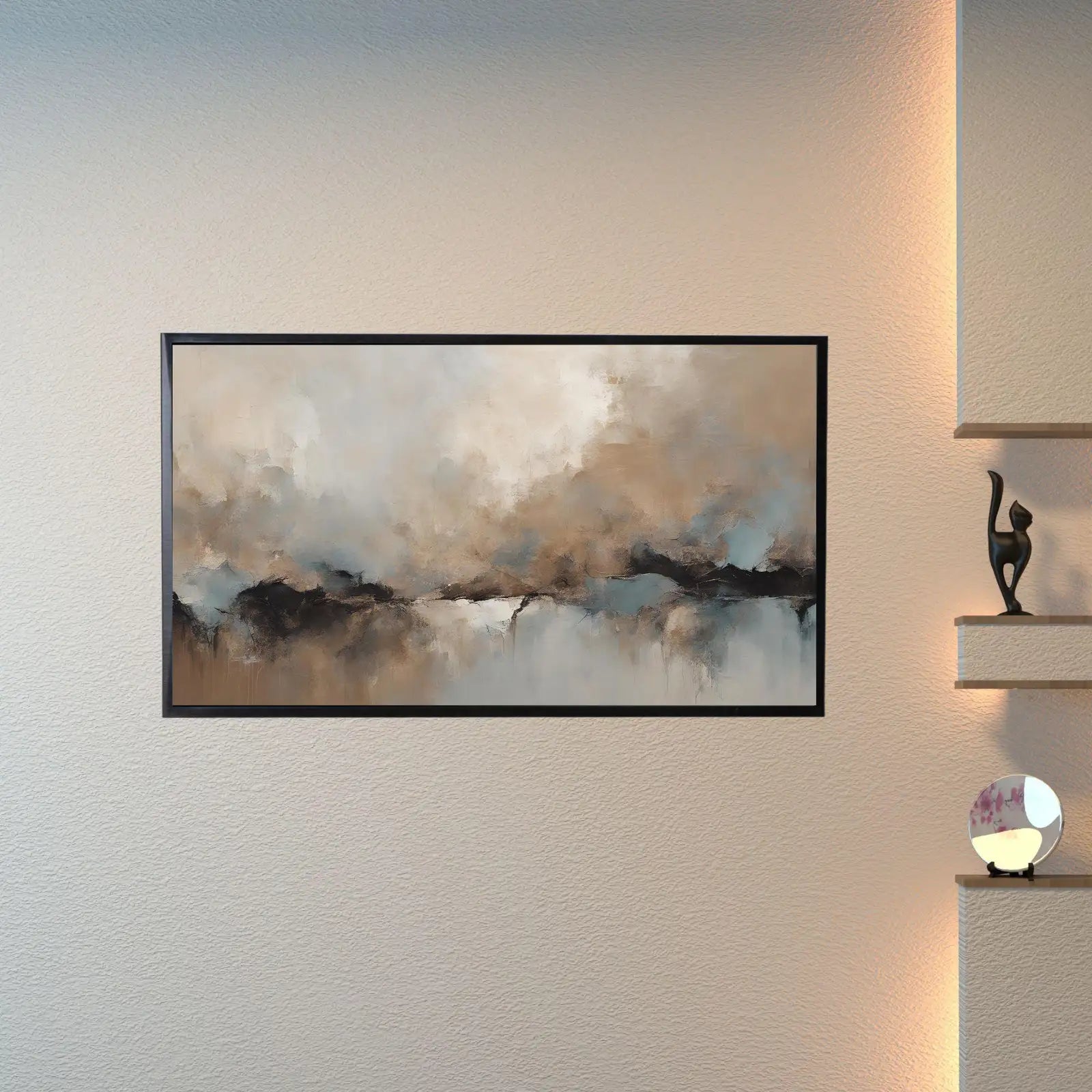 Detail view of artwork from Abstract Japandi Frame TV Art. Wabi Sabi Decor. Unique Artwork for Modern Home Aesthetic. (variation 1)