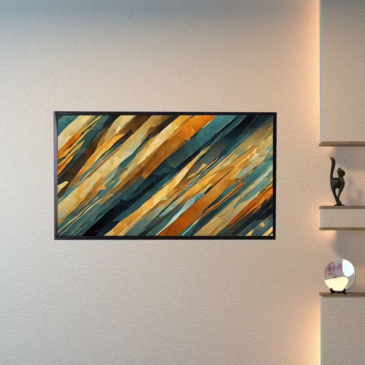 Abstract Layers Art For Frame TV. Modern 4K Decor For Samsung Frame TV. Diagonal Wall Art Digital Image Display – Frame TV  Art