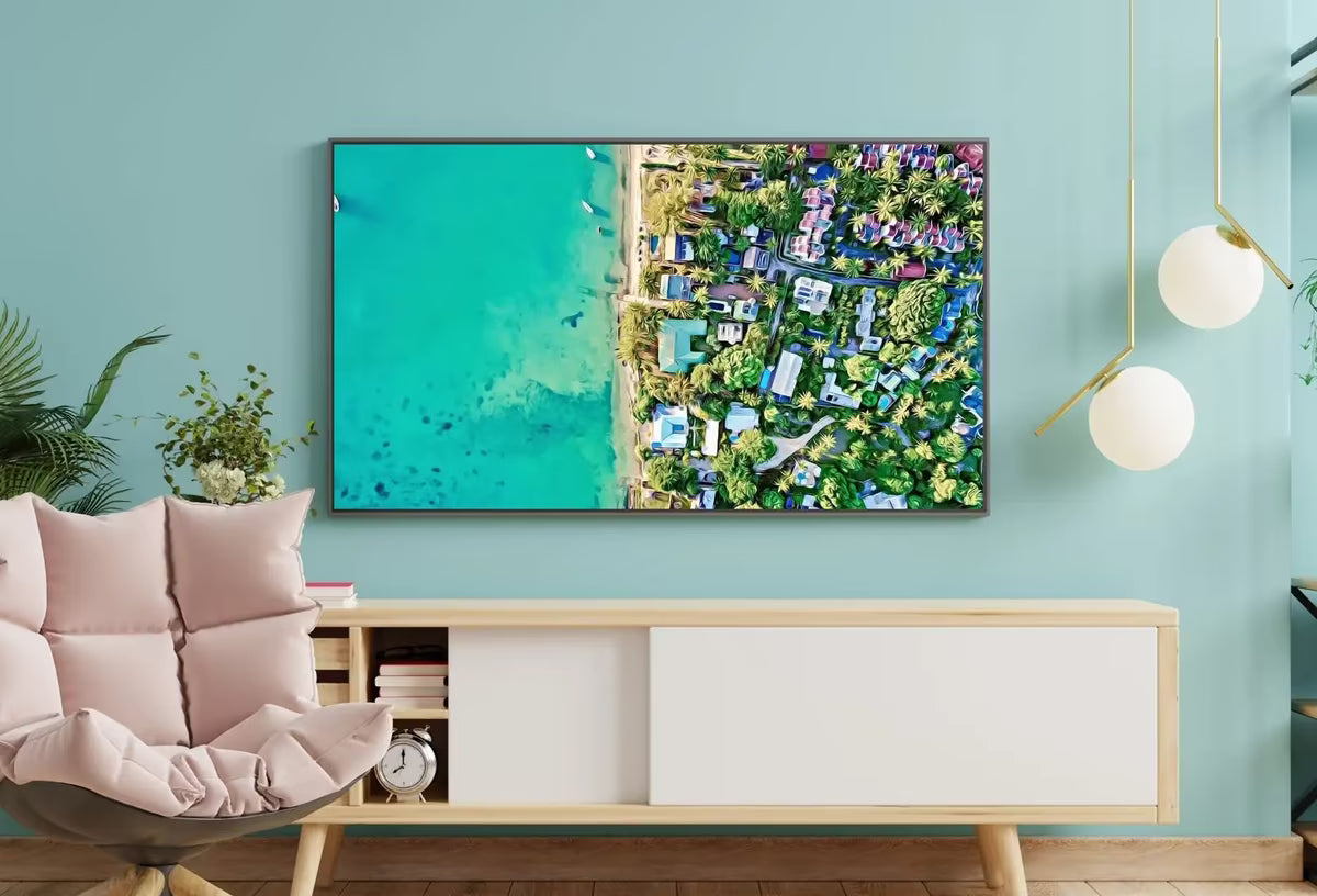 Beach Aerial View, art for Frame TV.  Art for TV. Coastal Wall Art. Beach Artwork for Samsung Frame – Frame TV  Art