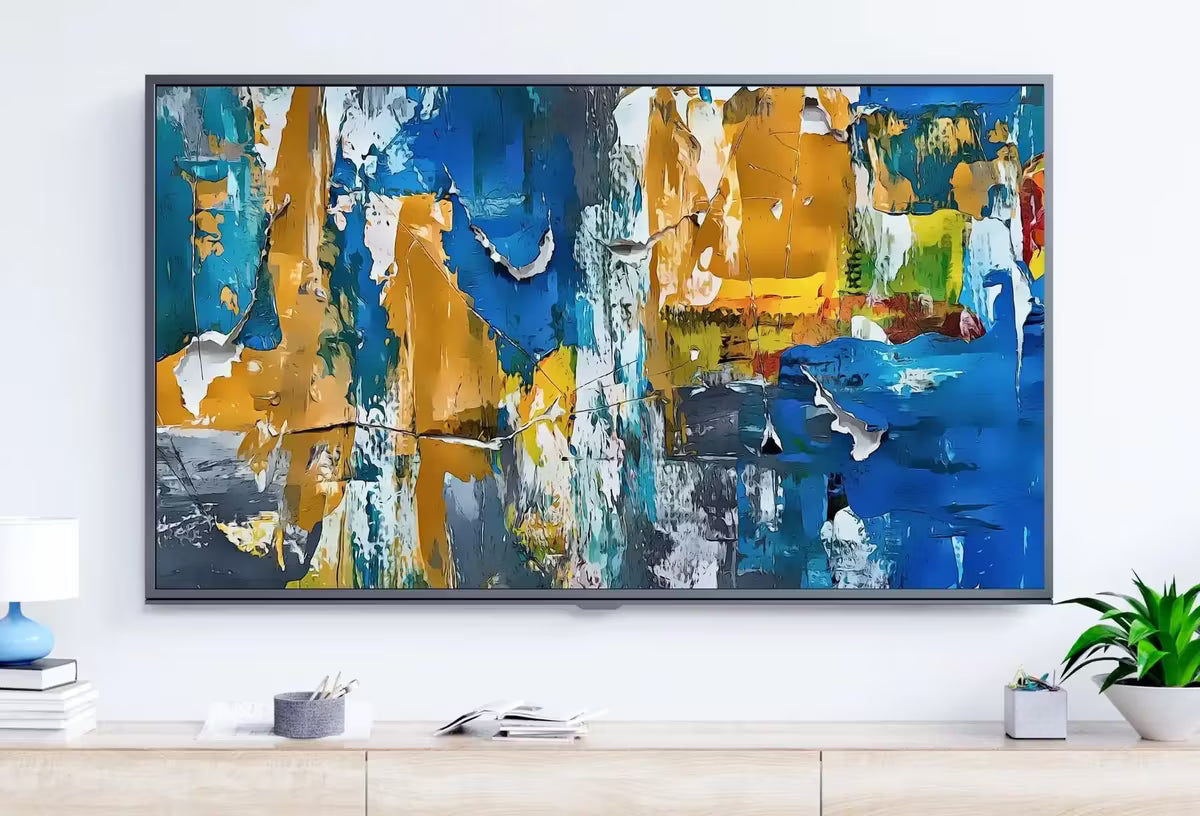 Bold Blue Abstract Painting Frame TV Art. , Digital Art for TV, Colorful Wall Art, Abstract Artwork for The Frame TV – Frame TV  Art