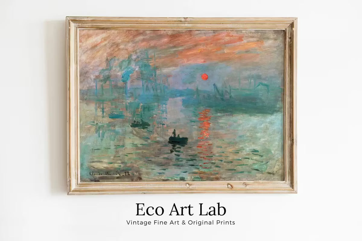 Claude Monet Impression, Sunrise Painting Famous Monet Art. Instant Download Vintage Decor. Monet Landscape Printable Wall Art Vintage Decor – Printable Wall Art