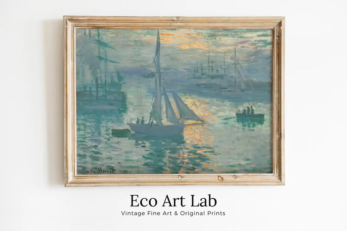 Claude Monet Nautical Sunrise Painting Famous Monet Art. Instant Download Vintage Decor. Monet Landscape Printable Wall Art Vintage Decor – Printable Wall Art