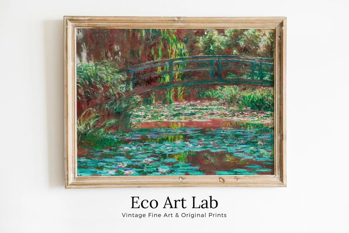 Claude Monet The Water Lily Pond Famous Painting. Instant Download Vintage Decor. Monet Botanical Print Printable Wall Art. Vintage Decor – Printable Wall Art