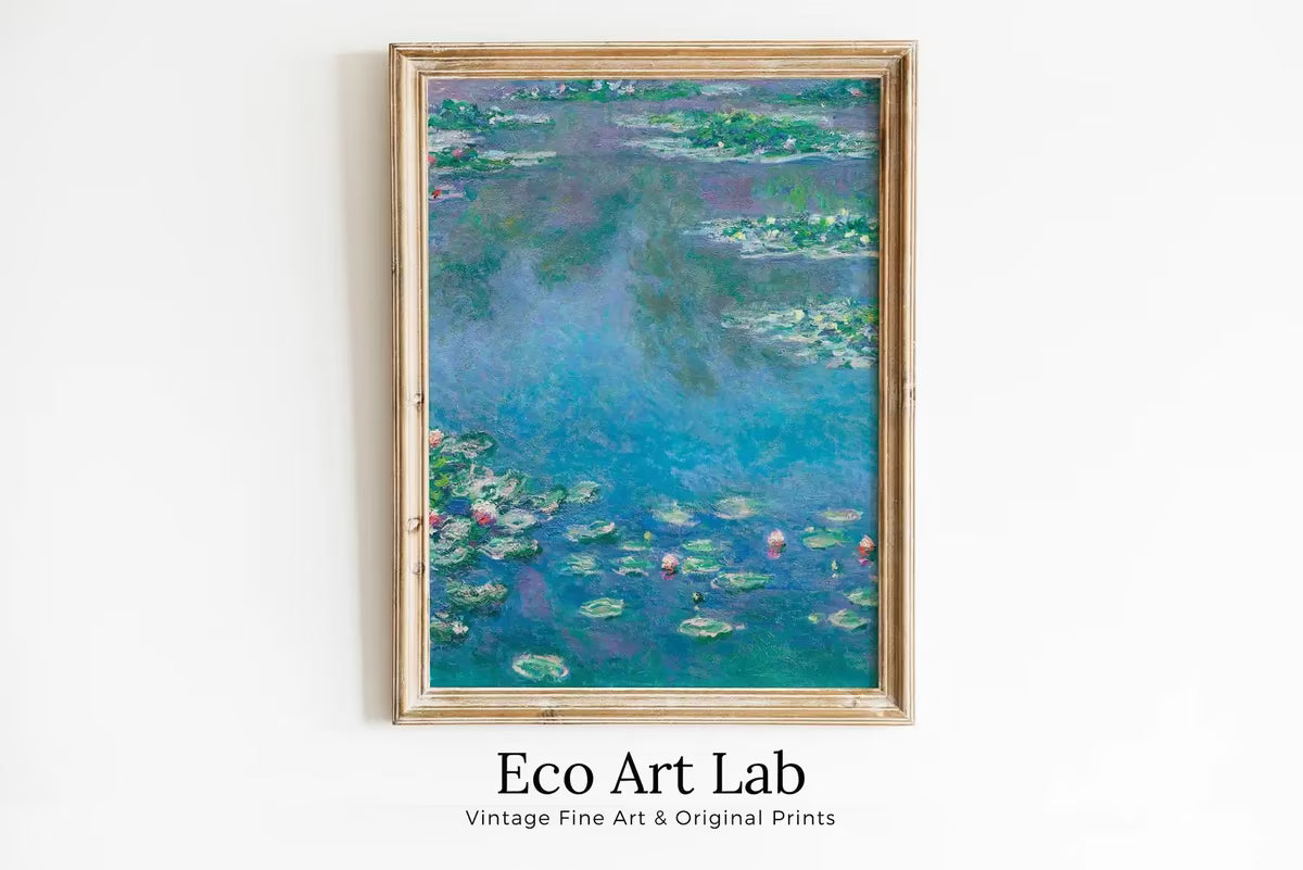 Claude Monet Water Lilies Painting Famous Monet Art. Instant Download Vintage Decor. Monet Botanical Print Printable Wall Art Vertical Decor – Printable Wall Art