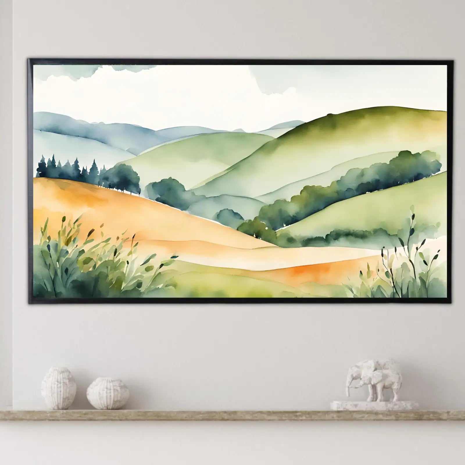 Included artwork preview showing first selection of artworks from Countryside Landscape Wall Art I Colorful Decor For Frame TV I 4K Resolution Art For Samsung Frame TV.