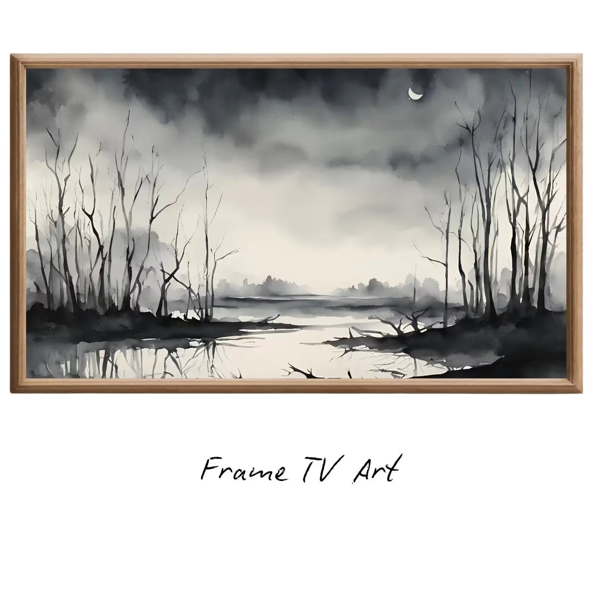 Dark Swamp Art for Samsung Frame TV I Watercolor Decor for Frame TV I Minimalist Design Digital Art for Home Interior – Frame TV  Art