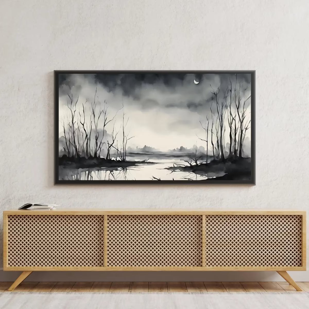 Dark Swamp Art for Samsung Frame TV I Watercolor Decor for Frame TV I Minimalist Design Digital Art for Home Interior – Frame TV  Art