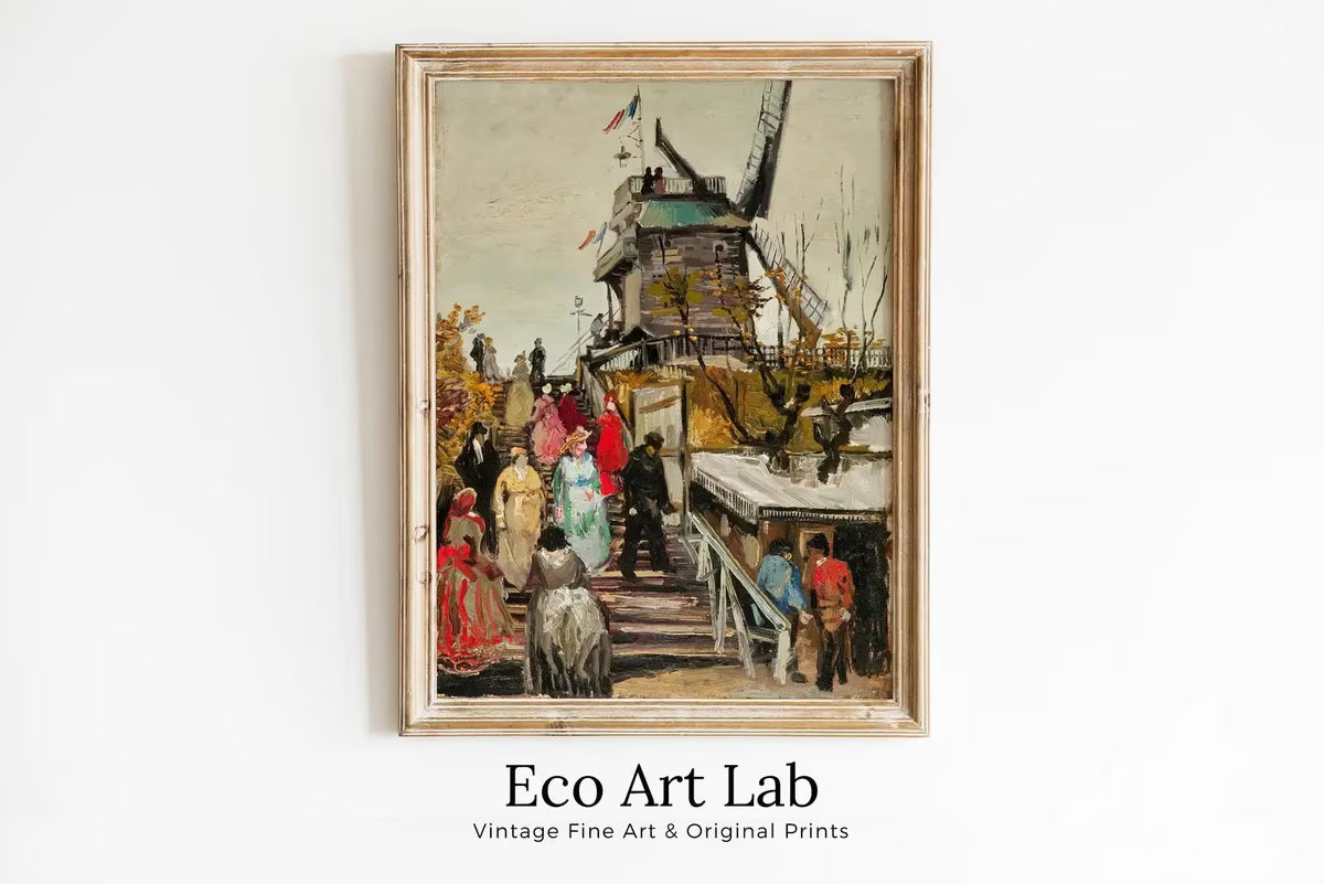 European Landscape Vincent van Gogh Vintage Oil Painting. Impressionist Landscape Print. Classic Famous Print. Printable . – Printable Wall Art