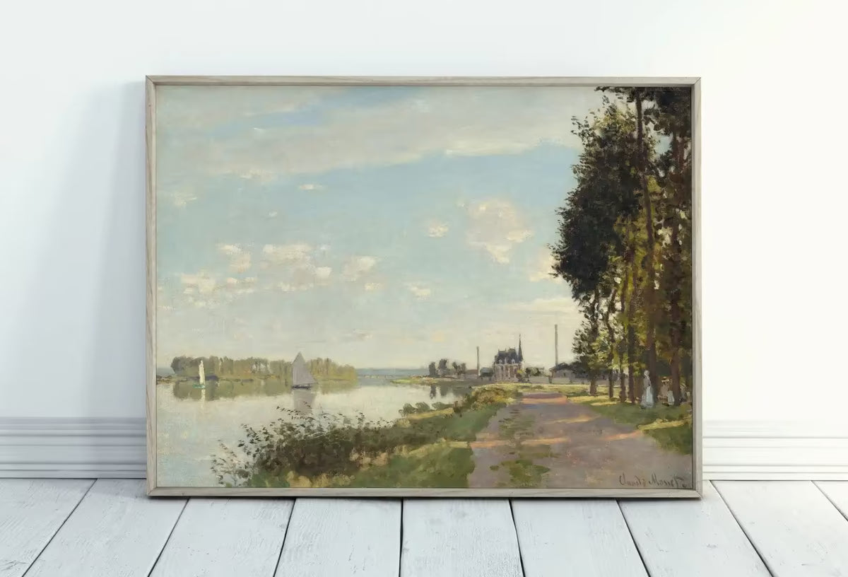 European Landscape Vintage Claude Monet Oil Painting. Impressionist Landscape Print. Classic Famous Monet Print. Printable . – Printable Wall Art