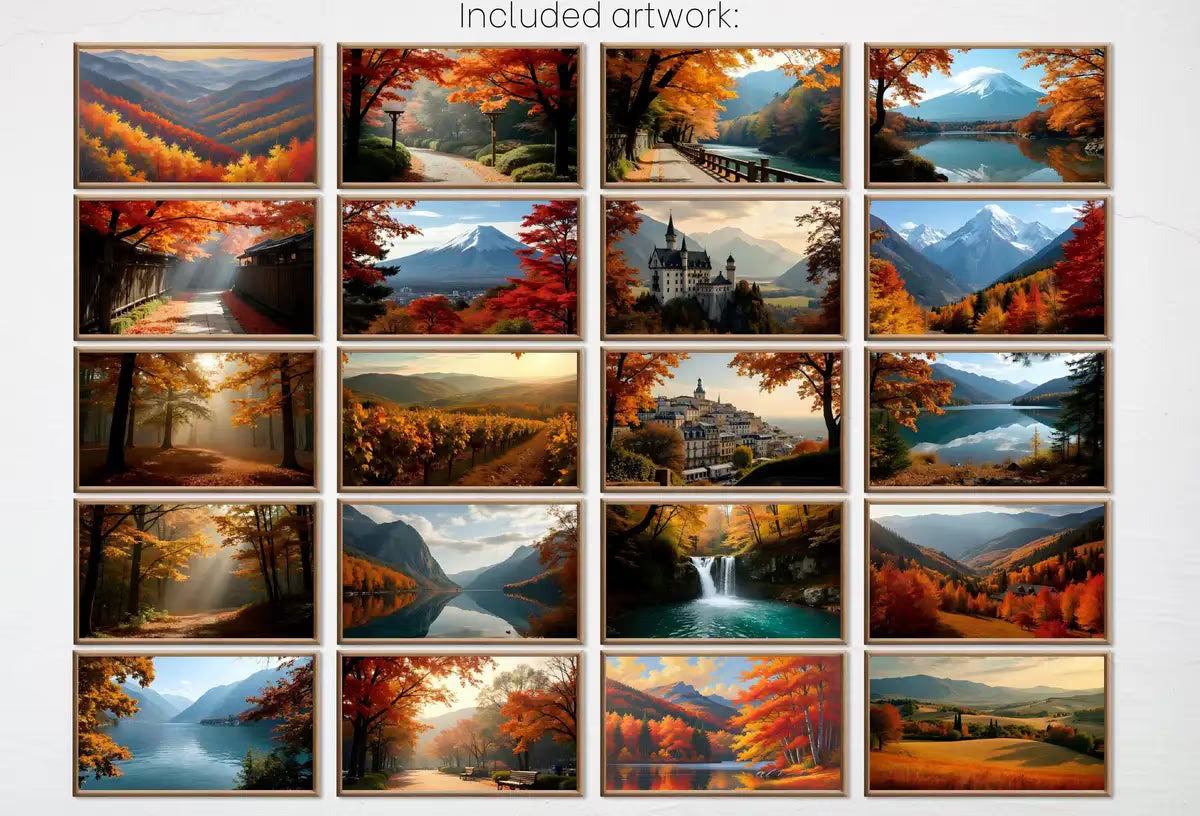Fall Decor Digital Art for Samsung Frame TV - Autumn Wall Art Forest Nature Landscape Prints - Fall Home Decor Artwork Instant Download – Frame TV  Art