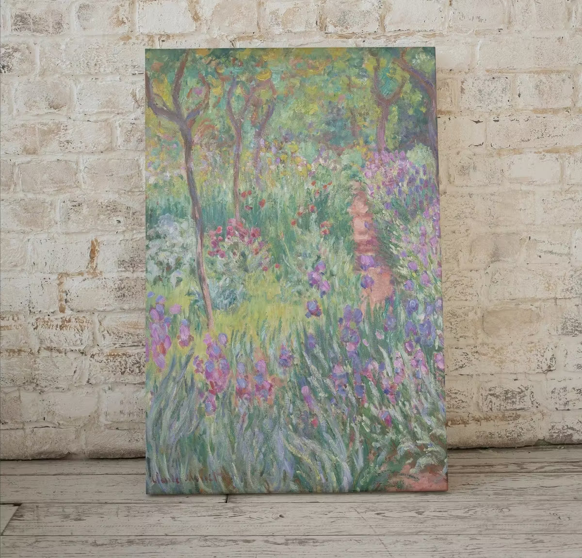 Famous Claude Monet Painting Garden with Irises. Instant Download Vintage Decor. Monet Botanical Printable Wall Art. Vintage Floral Decor – Printable Wall Art