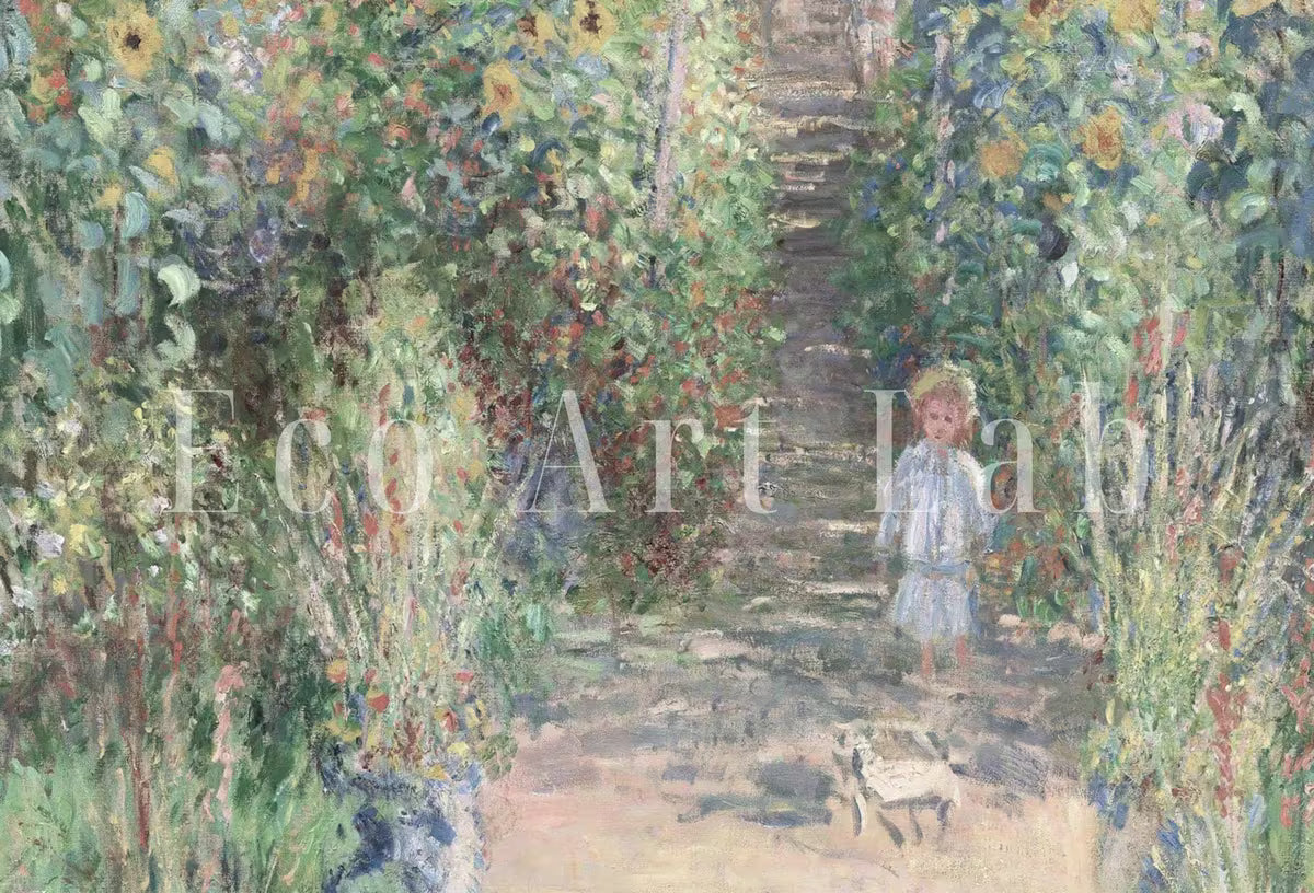 Famous Claude Monet Painting | Instant Download | Garden with Sunflowers | Vintage Botanical Print | Printable Wall Art – Printable Wall Art