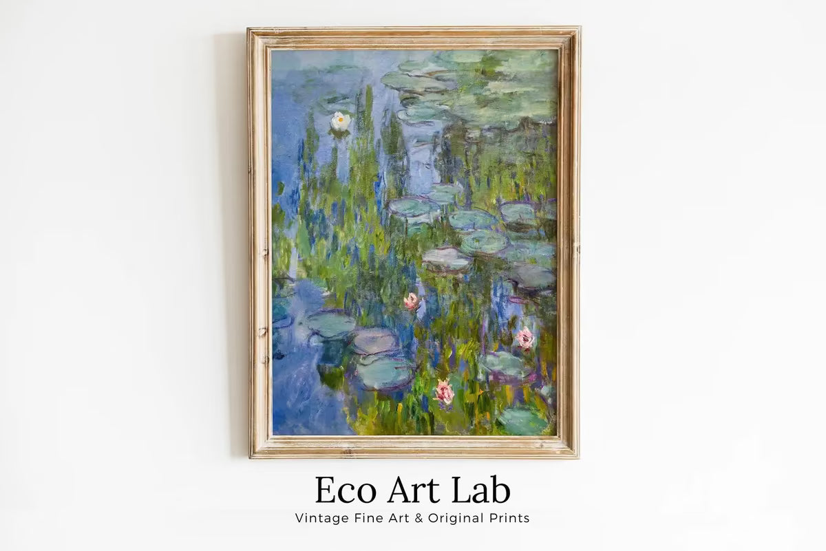Famous Claude Monet Water Lilies Painting. Instant Download Vintage Monet Art Decor. Monet Botanical Print Printable Wall Art. Vintage Decor – Printable Wall Art