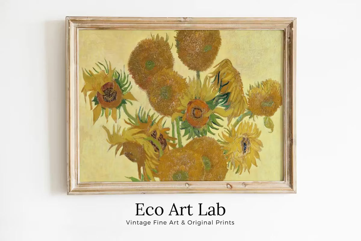 Famous Sunflowers Painting van Gogh Art Print. Instant Download Printable van Gogh Fine Art Vase With Twelve Sunflowers Vintage Painting. – Printable Wall Art