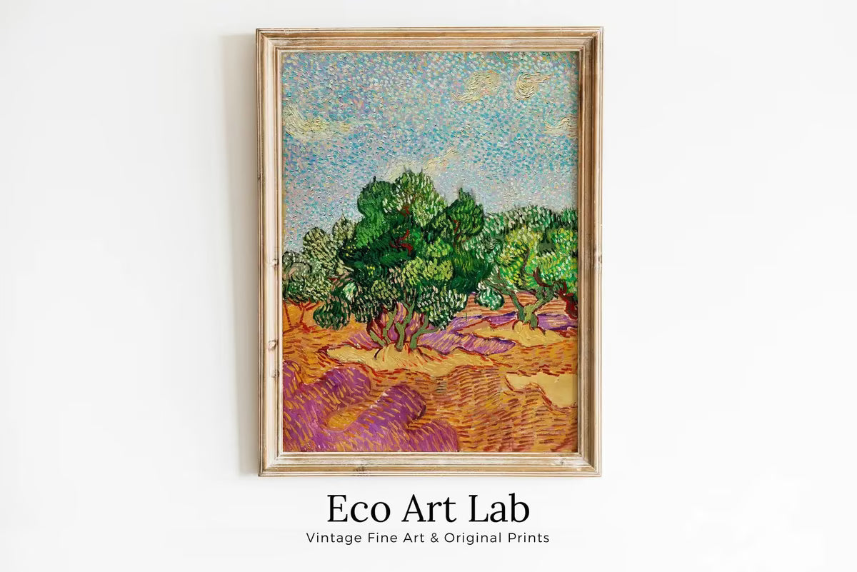 Famous Vincent van Gogh Olive Trees Landscape Printable Art Print. Instant Download van Gogh Print Vintage Spring Painting. Fine Art Print – Printable Wall Art