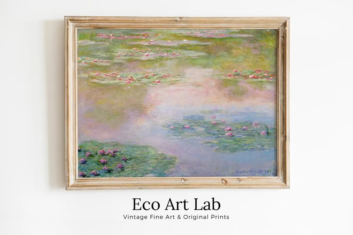 Famous Water Lilies Painting by Claude Monet. Monet Botanical Print. Vintage Decor. Printable Wall Art. Instant Download Vintage Decor. – Printable Wall Art