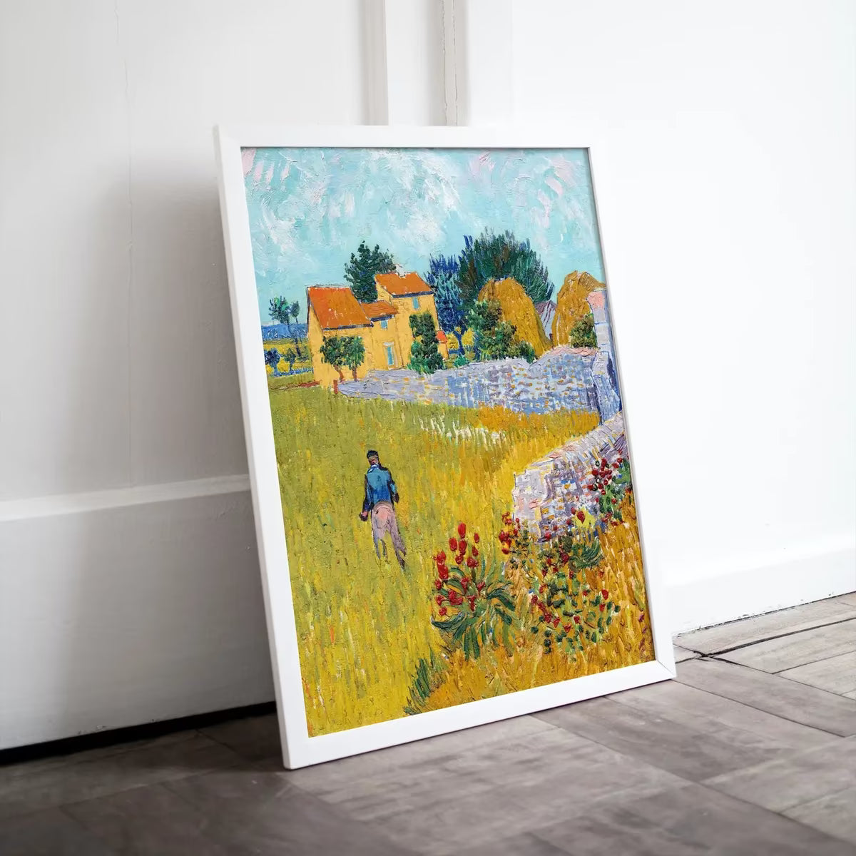 Farmhouse in Provence Vincent van Gogh Painting. Famous Printable Art. Instant Download van Gogh Vintage Landscape Fine Art  – Printable Wall Art