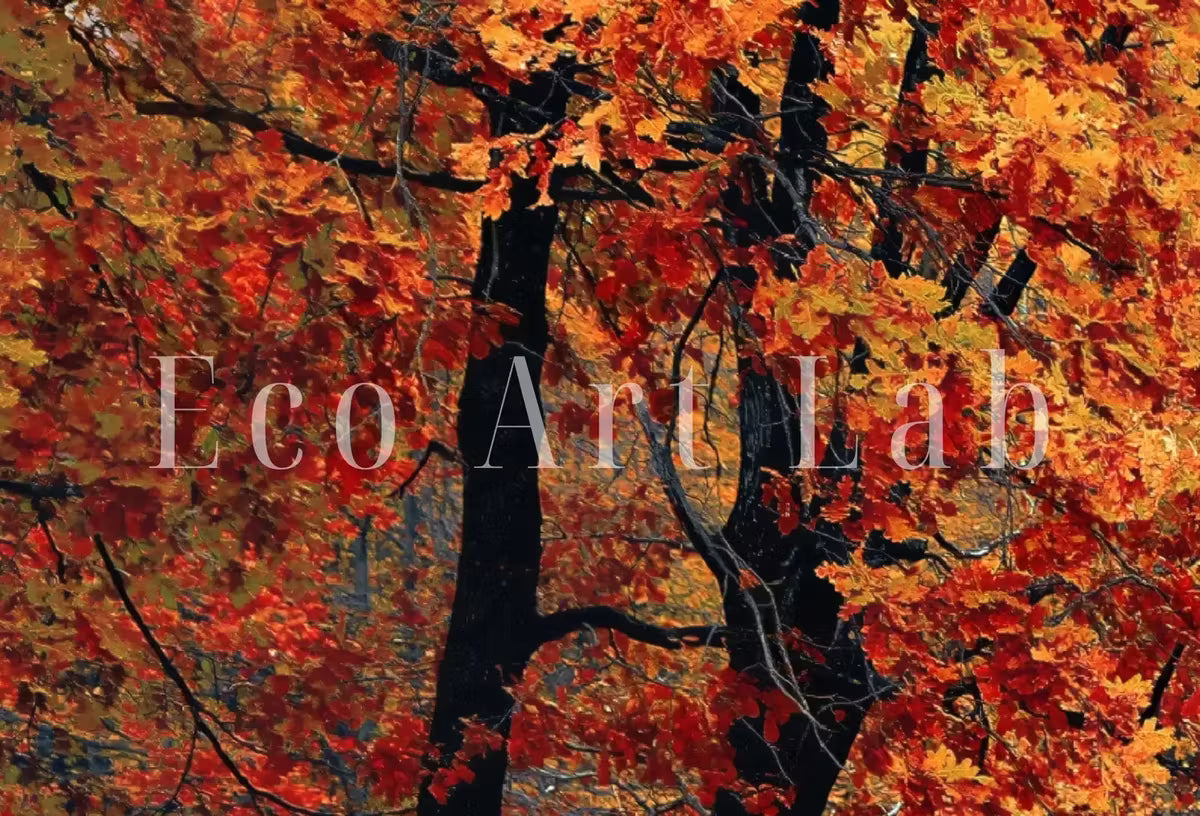 Forest Trail in the Fall 3 Piece Wall Art | Landscape Painting | Nature Print | Set of 3 Prints | Home or Office Decor | Instant Download – Printable Wall Art Set