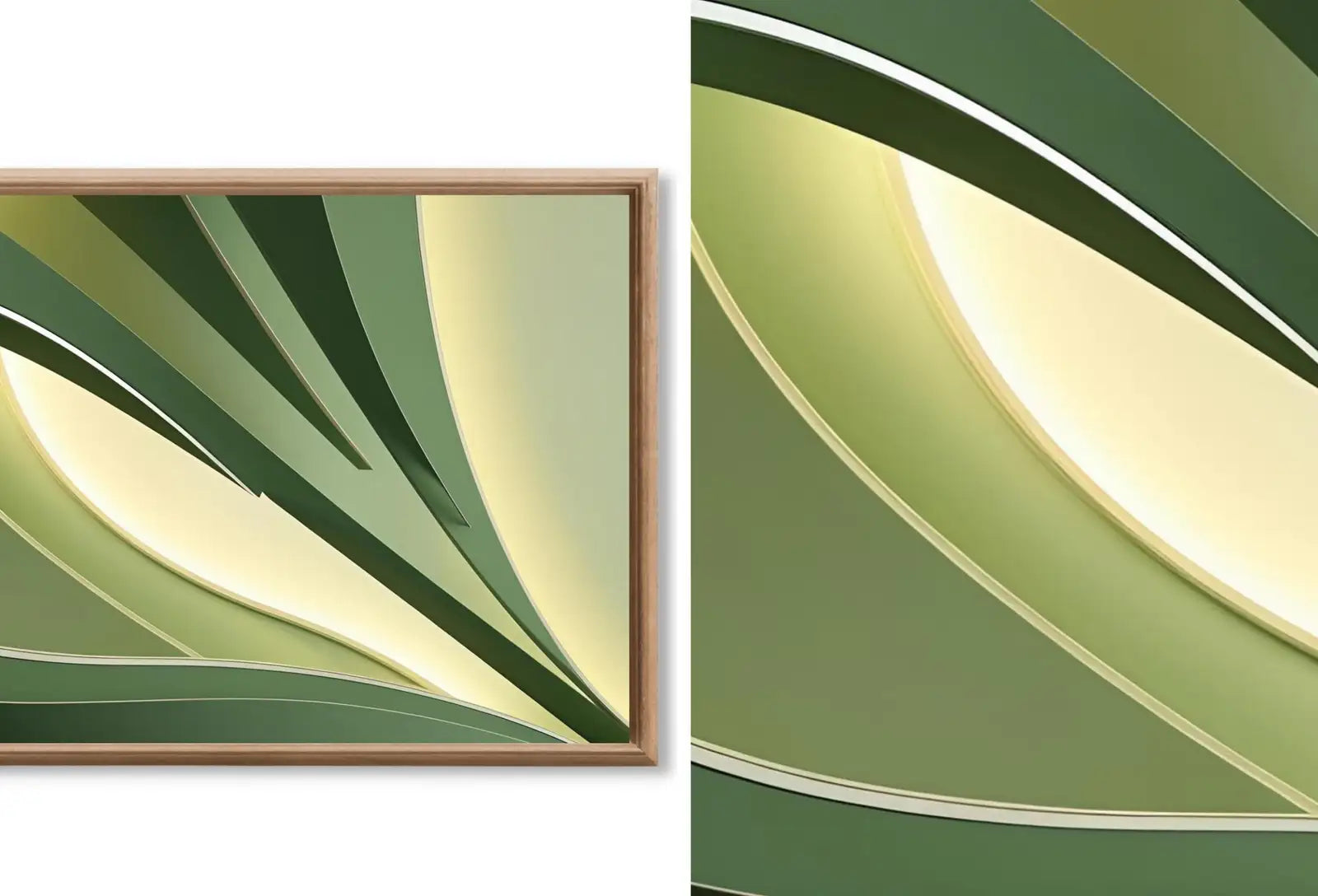 Detail view of artwork from Frame TV Art: Sage Green Wall Art. Midcentury Modern Abstract Paintings Set of 40. Digital Download for Samsung Frame TV, Hisense Canvas TV. (variation 4)