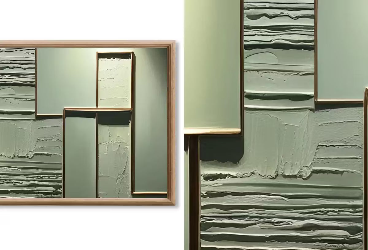 Frame TV Art: Sage Green Wall Art. Midcentury Modern Abstract Paintings Set of 40.  for Samsung Frame TV, Hisense Canvas TV – Frame TV Art Set