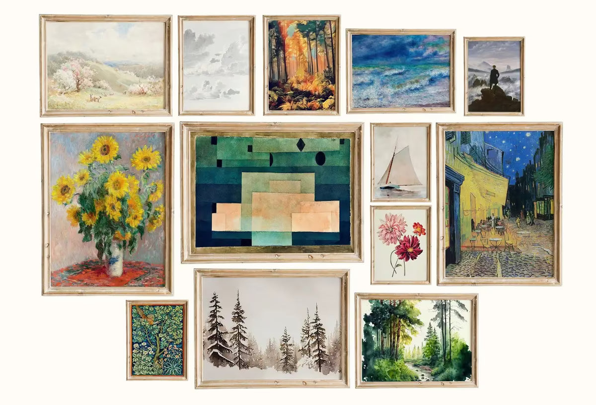 Gallery Wall Set. Printable Art Set of 70 Vintage Famous  Prints. Eclectic Wall Art Home Decor. – Printable Wall Art Set