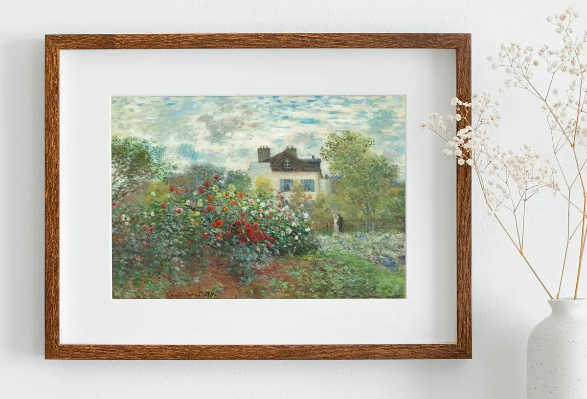 Garden with Dahlias Famous Claude Monet Painting. Instant Download Vintage Decor. Monet Botanical Print Printable Wall Art. Vintage Decor – Printable Wall Art