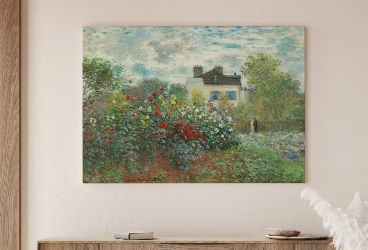 Garden with Dahlias Famous Claude Monet Painting. Instant Download Vintage Decor. Monet Botanical Print Printable Wall Art. Vintage Decor – Printable Wall Art
