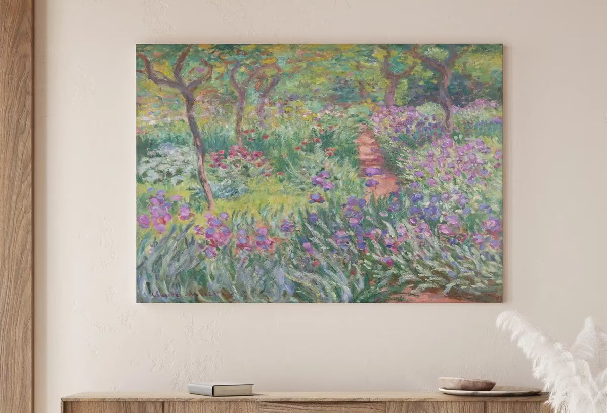 Garden with Irises Famous Claude Monet Painting. Instant Download Vintage Decor. Monet Botanical Printable Wall Art. Vintage Floral Decor – Printable Wall Art
