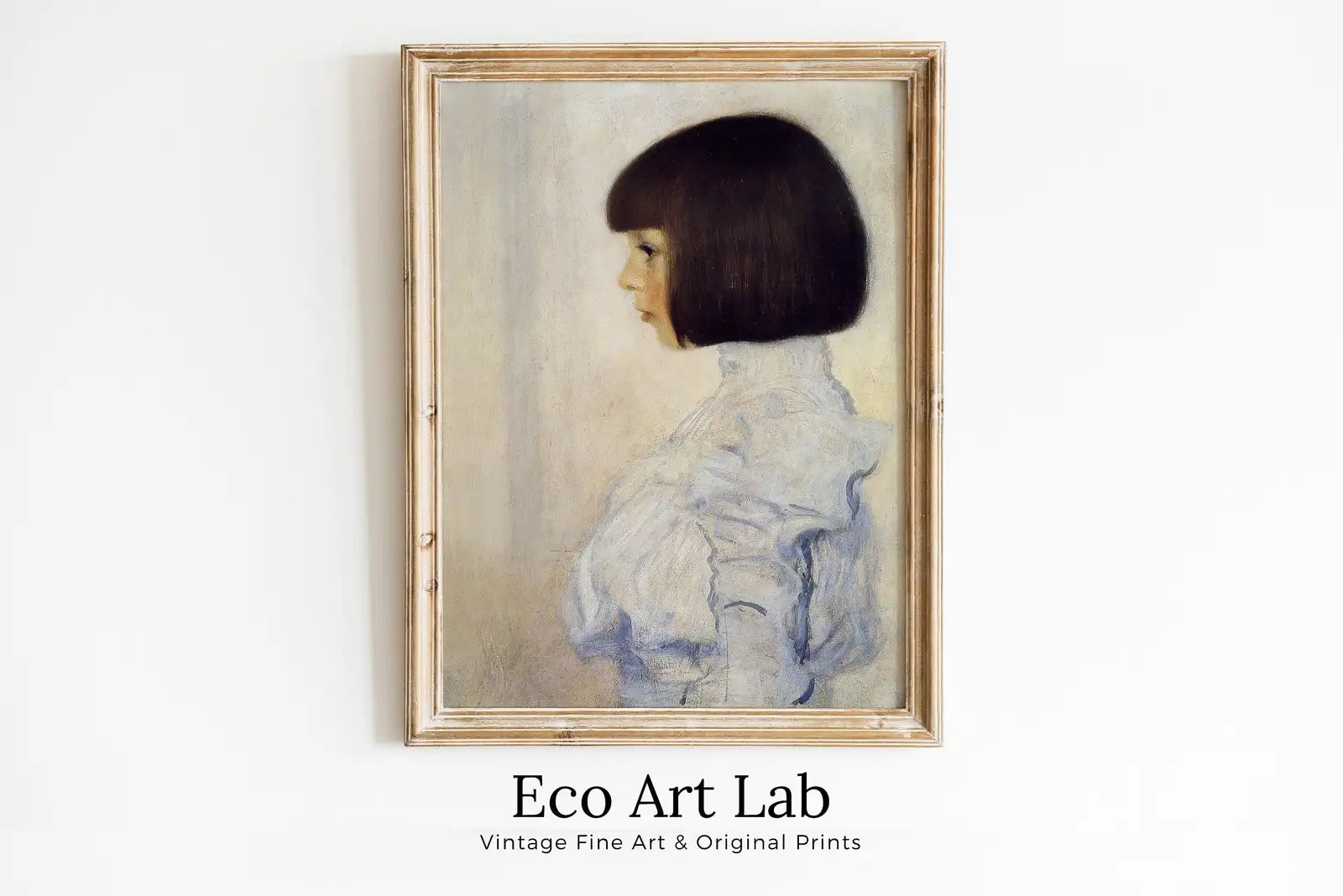 Framed view of Gustav Klimt Famous Portrait of Helen Klimt Painting Printable Wall Art. Instant Download Gustav Klimt Vintage Poster. Art Nouveau Print – printable wall art digital download.