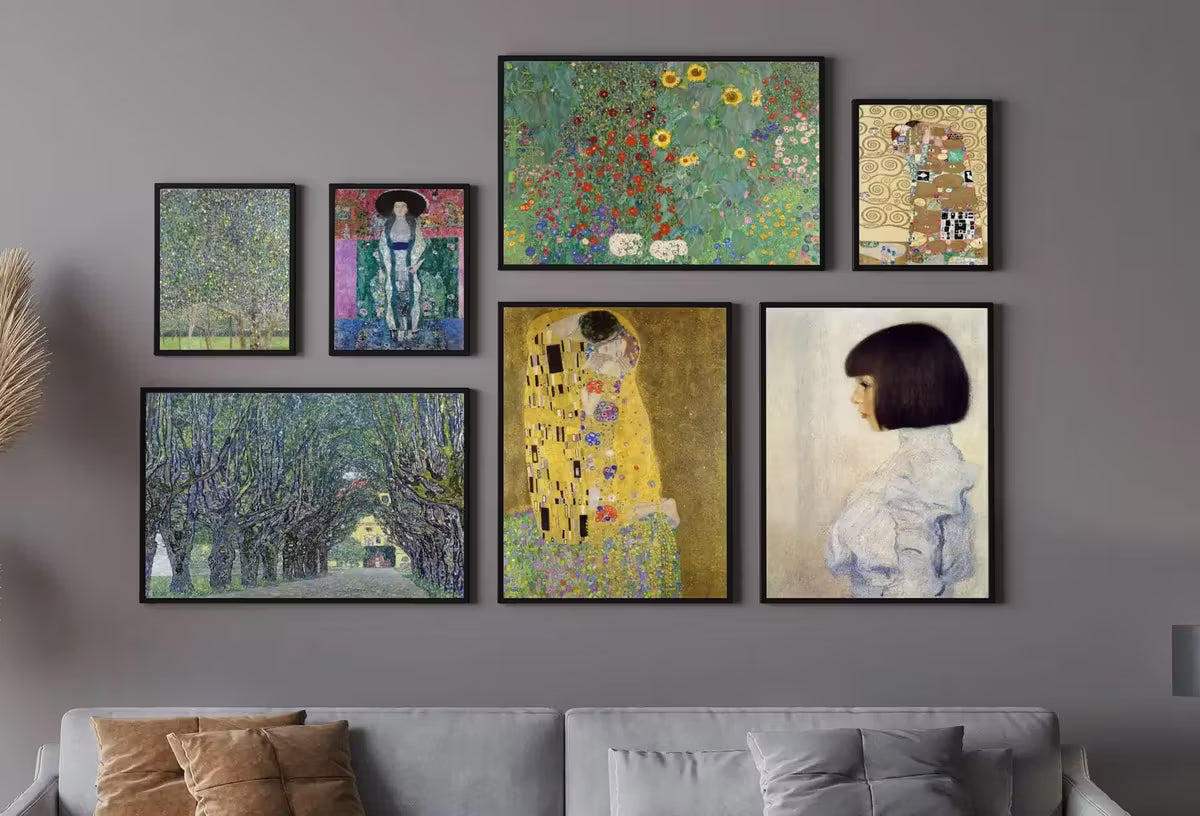 Gustav Klimt Wall Print SET. Gallery Wall Set Klimt Prints Set of 7. Famous Paintings Collection Fine Art Prints. Art Nouveau Posters #2 – Printable Wall Art Set