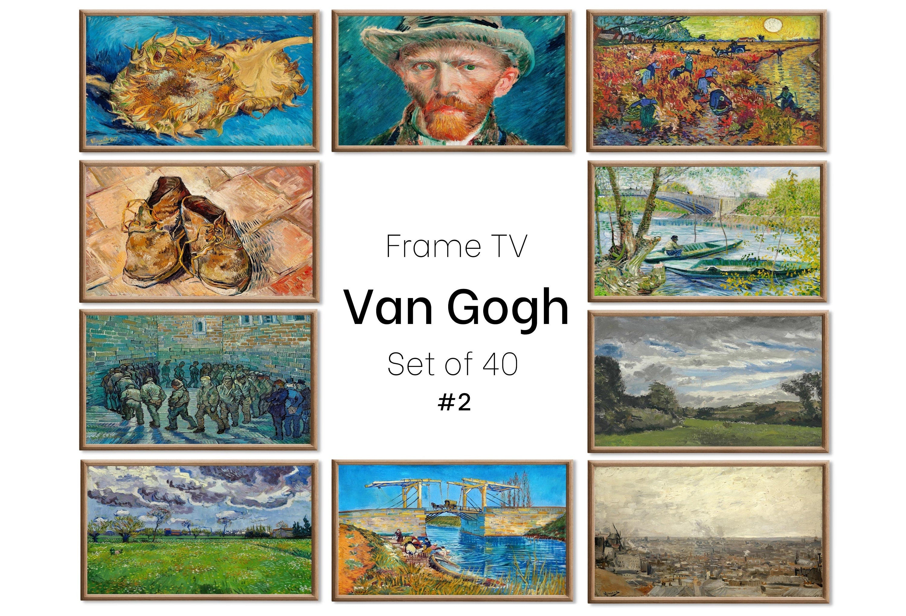 Set of 40 Samsung Frame TV 4K Art #2. Ultimate Van Gogh Famous Paintings Collection. Vincent Van Gogh Art Set. Instant Download Frame TV Art