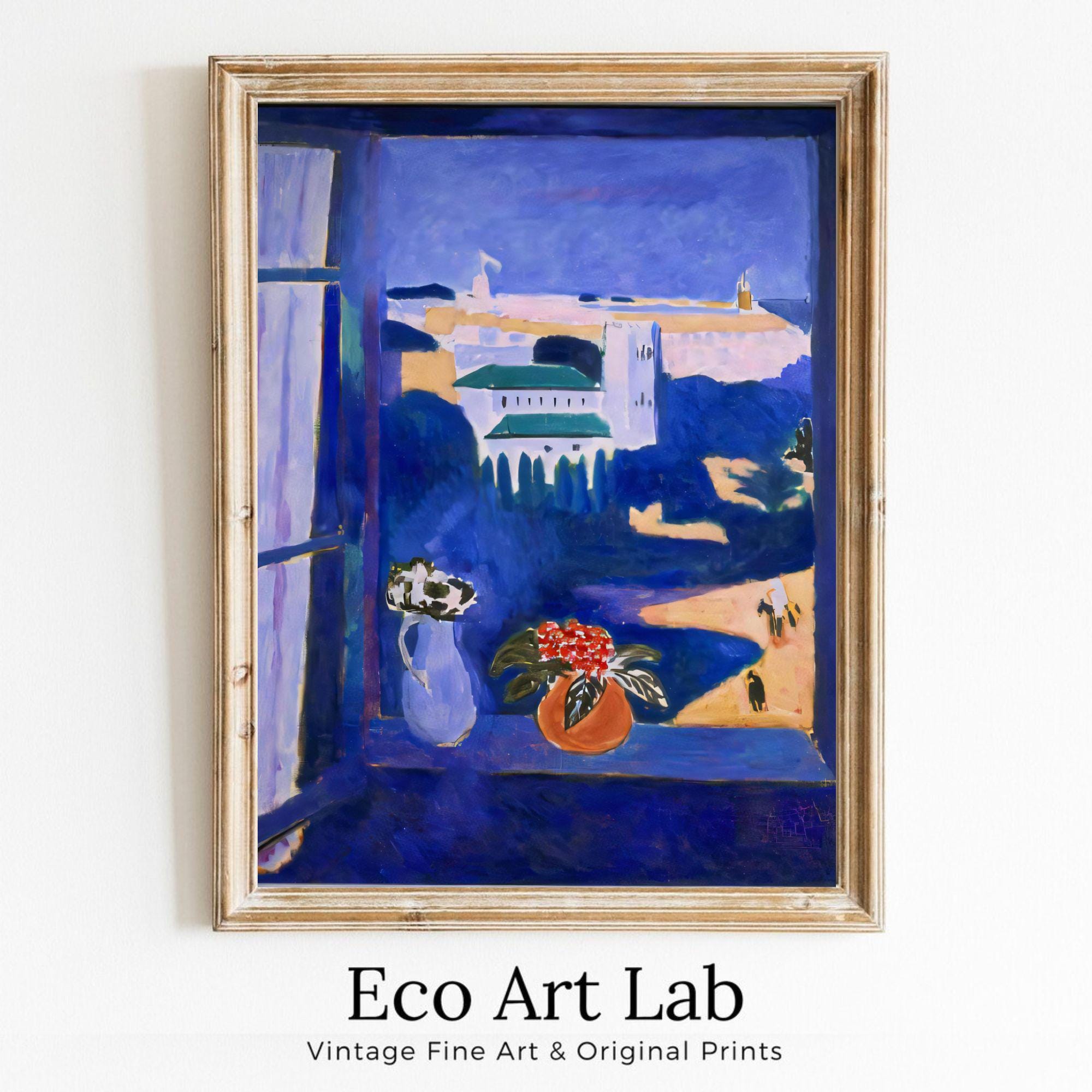 Landscape viewed from a window, by Henri Matisse. Famous Artwork Painting. High definition Printable Art. Instant Download