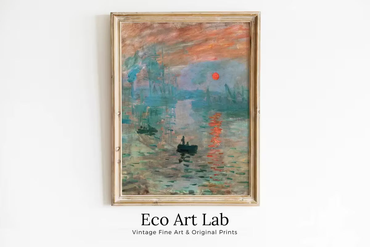 Impression, Sunrise Claude Monet Painting Famous Monet Art. Instant Download Vintage Decor. Monet Landscape Printable Wall Art Vintage Decor – Printable Wall Art