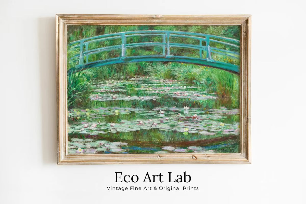 Japanese Footbridge Famous Claude Monet Painting. Instant Download Vintage Decor. Monet Botanical Print Printable Wall Art. Vintage Decor – Printable Wall Art