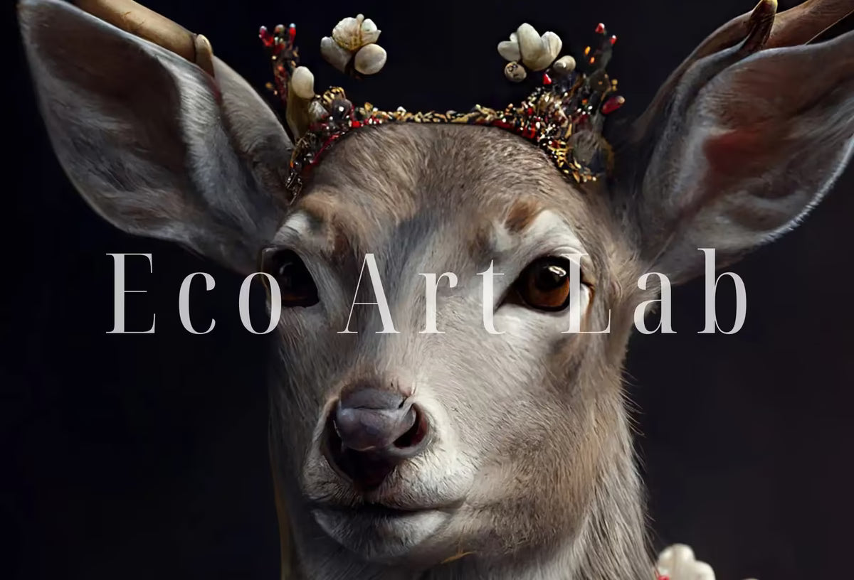 King & Queen Deer Set of 2 Prints. Digital Painting Printable Wall Art. Couple Deer Poster. 2 Piece Wall Art. Contemporary Animal Art – Printable Wall Art Set