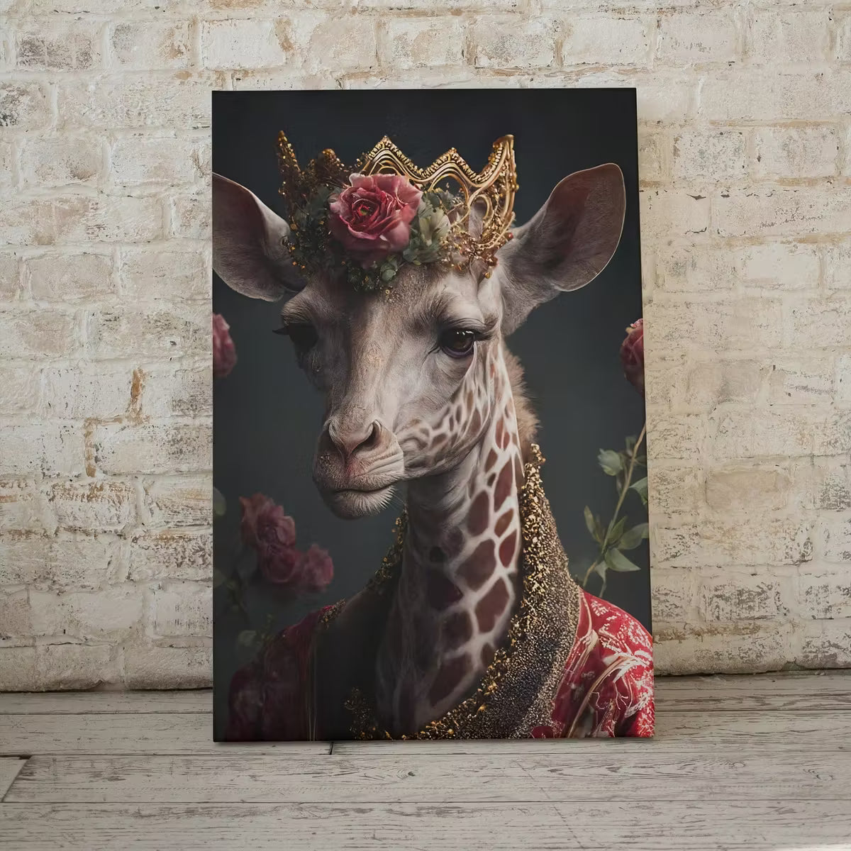 King & Queen Giraffes Set of 2 Prints. Digital Painting Printable Wall Art. Couple Giraffes Poster. 2 Piece Wall Art Contemporary Animal Art – Printable Wall Art Set