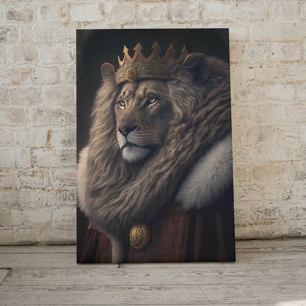 King & Queen Lions Set of 2 Prints. Digital Paintings Printable Wall Art. Couple Lion Poster. 2 Piece Wall Art. Contemporary Lions Portraits – Printable Wall Art Set