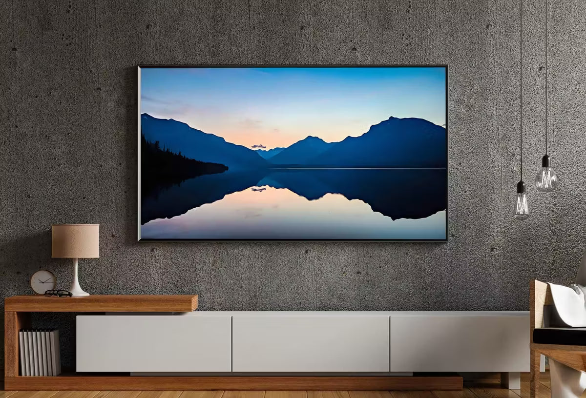 Lake Sunrise with Mountain Landscape Samsung Frame TV Art. Abstract Evening Art Samsung TV,  for Samsung Frame, Frame TV Art – Frame TV  Art