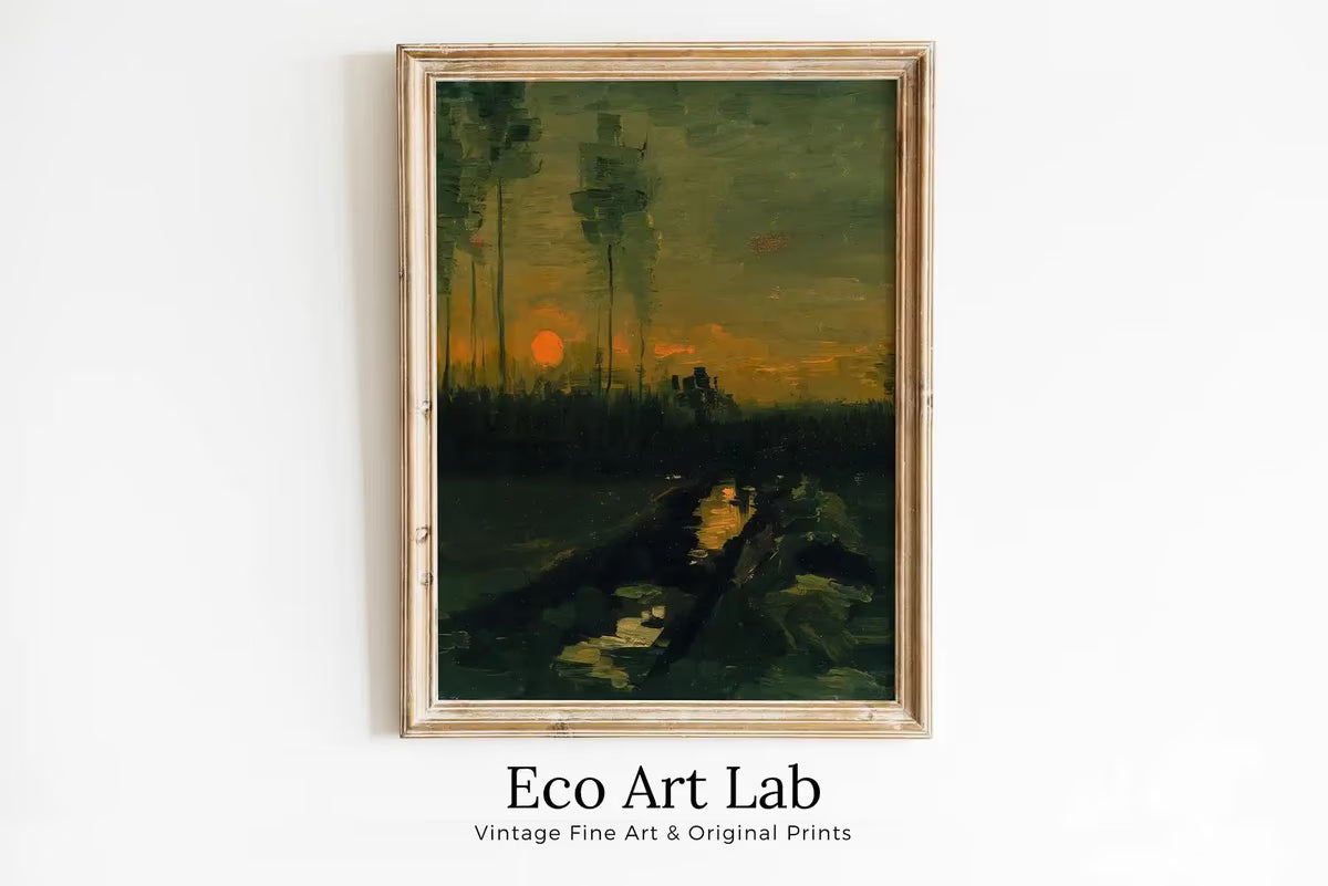 Landscape at Dusk Vincent van Gogh Printable Famous Art Prints. Instant Download van Gogh Print. Vintage Painting Wall Decor. Fine Art Print – Printable Wall Art
