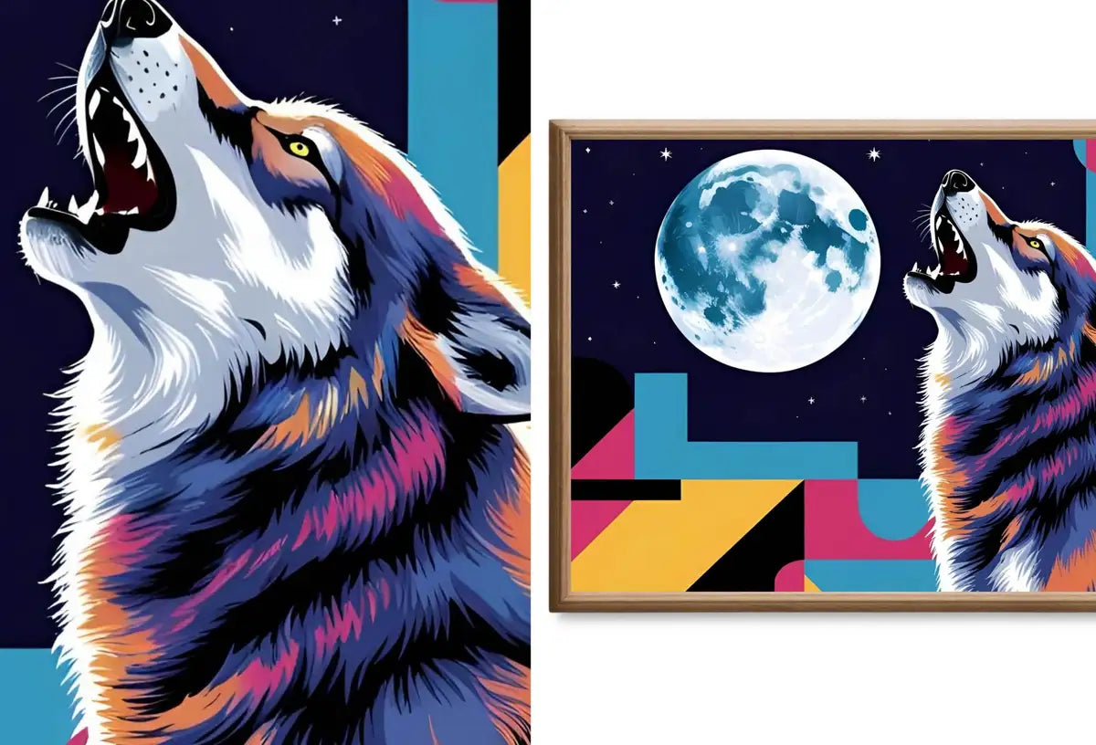 Second included artwork preview from Mid Century Modern Jungle Wall Art for Samsung Frame TV featuring various scenes.