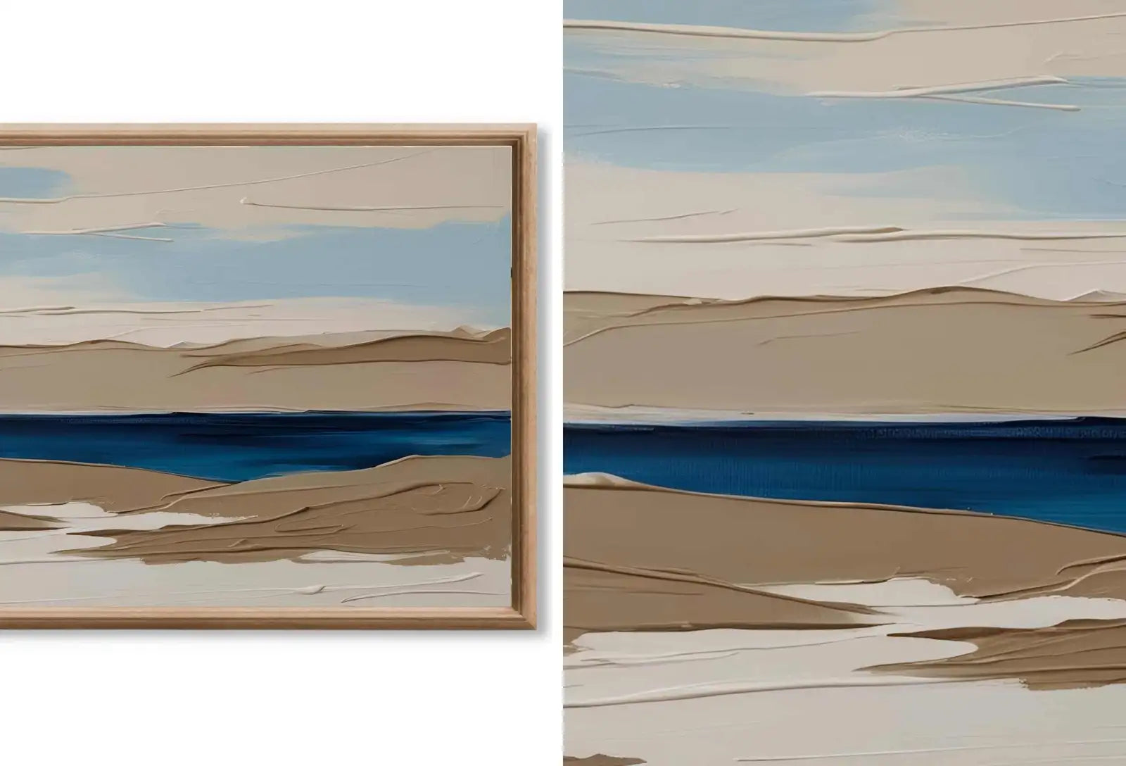 Detail view of artwork from Minimalist Coastal Frame TV Art Set. (variation 1)