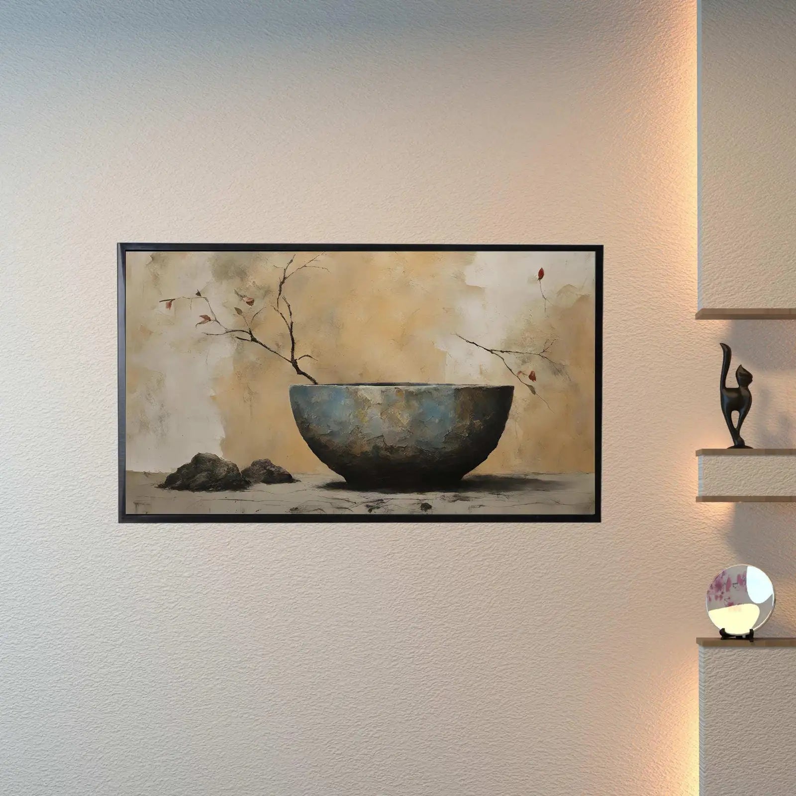 Detail view of artwork from Minimalist Decor For Frame TV Art. Still Life Art For Samsung Frame TV. Earthy Aesthetic For Frame TV 4K. (variation 1)