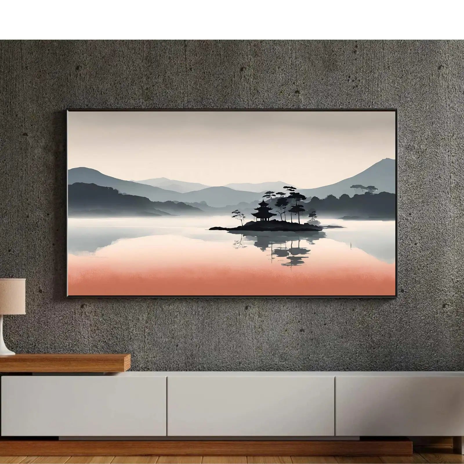 Included artwork preview showing first selection of artworks from Minimalist Japanese Decor. Wabi Sabi Wall Art. Japandi Modern TV Artwork for Frame TV.