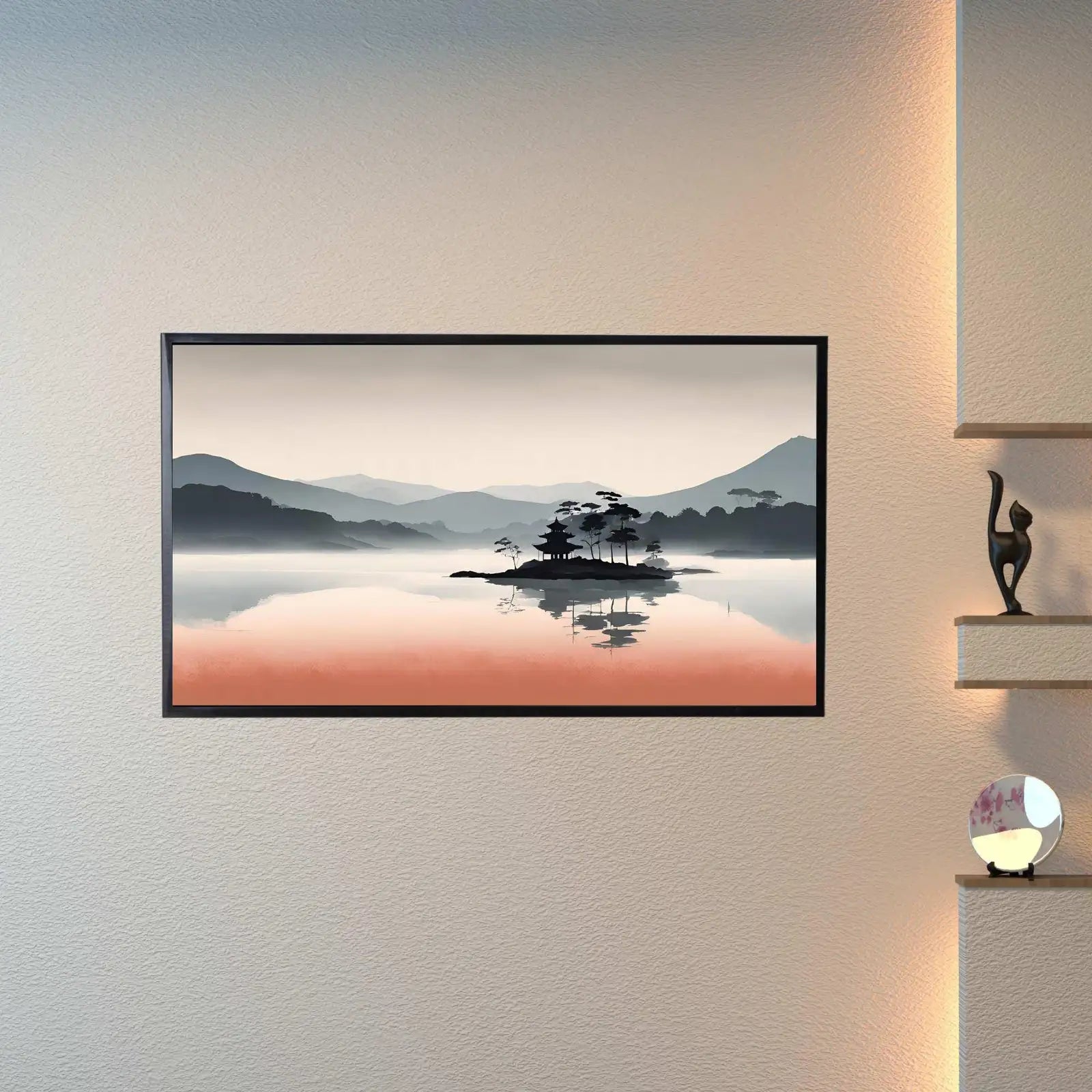 Detail view of artwork from Minimalist Japanese Decor. Wabi Sabi Wall Art. Japandi Modern TV Artwork for Frame TV. (variation 1)