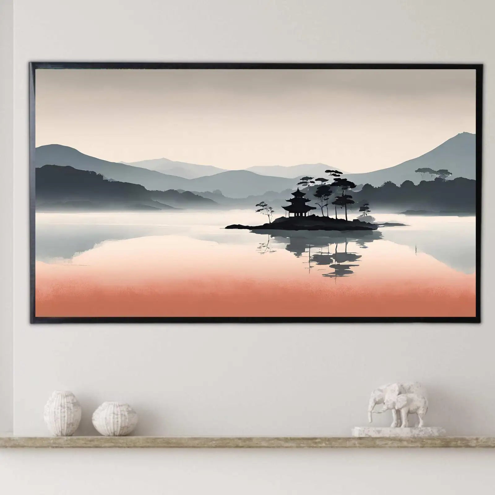 Second included artwork preview from Minimalist Japanese Decor. Wabi Sabi Wall Art. Japandi Modern TV Artwork for Frame TV featuring various scenes.