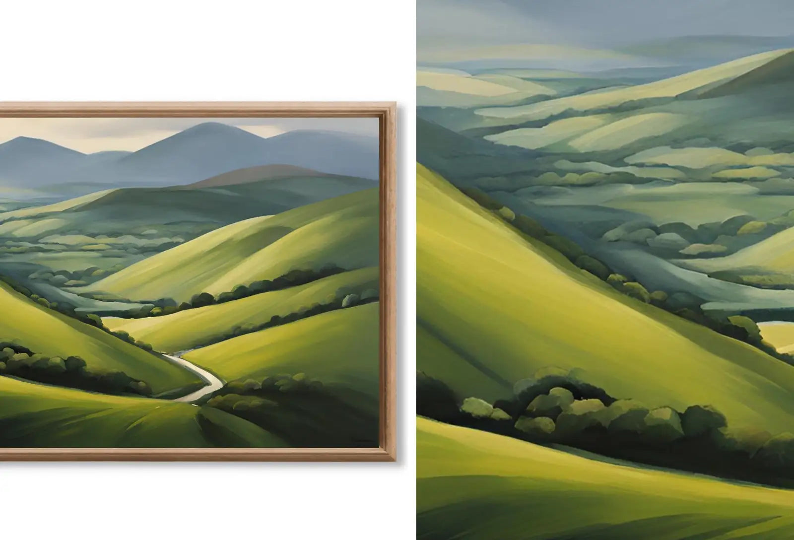 Detail view of artwork from Minimalist Landscape Painting. (variation 1)